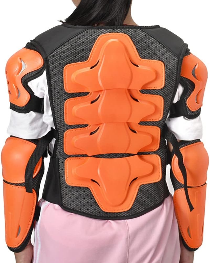 Kelendle Kids Motorcycle Armor Vest Suit Body Dirt Bike Protective Gear Youth Chest Spine Protector Child Elbow Knee Pads for Outdoor Racing Riding Skating Snowboarding Skiing - Image 3